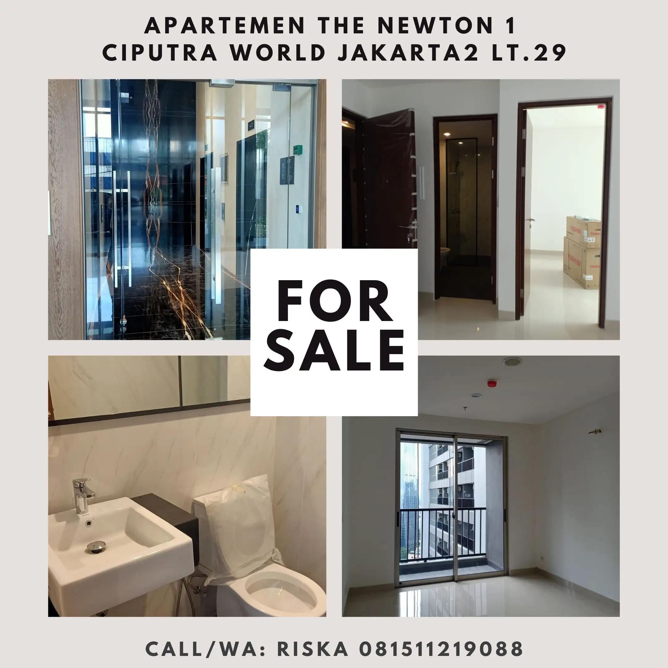 Dijual Brand New The Newton 1  Ciputra World Jakarta 2 Lt 29 Unit 20