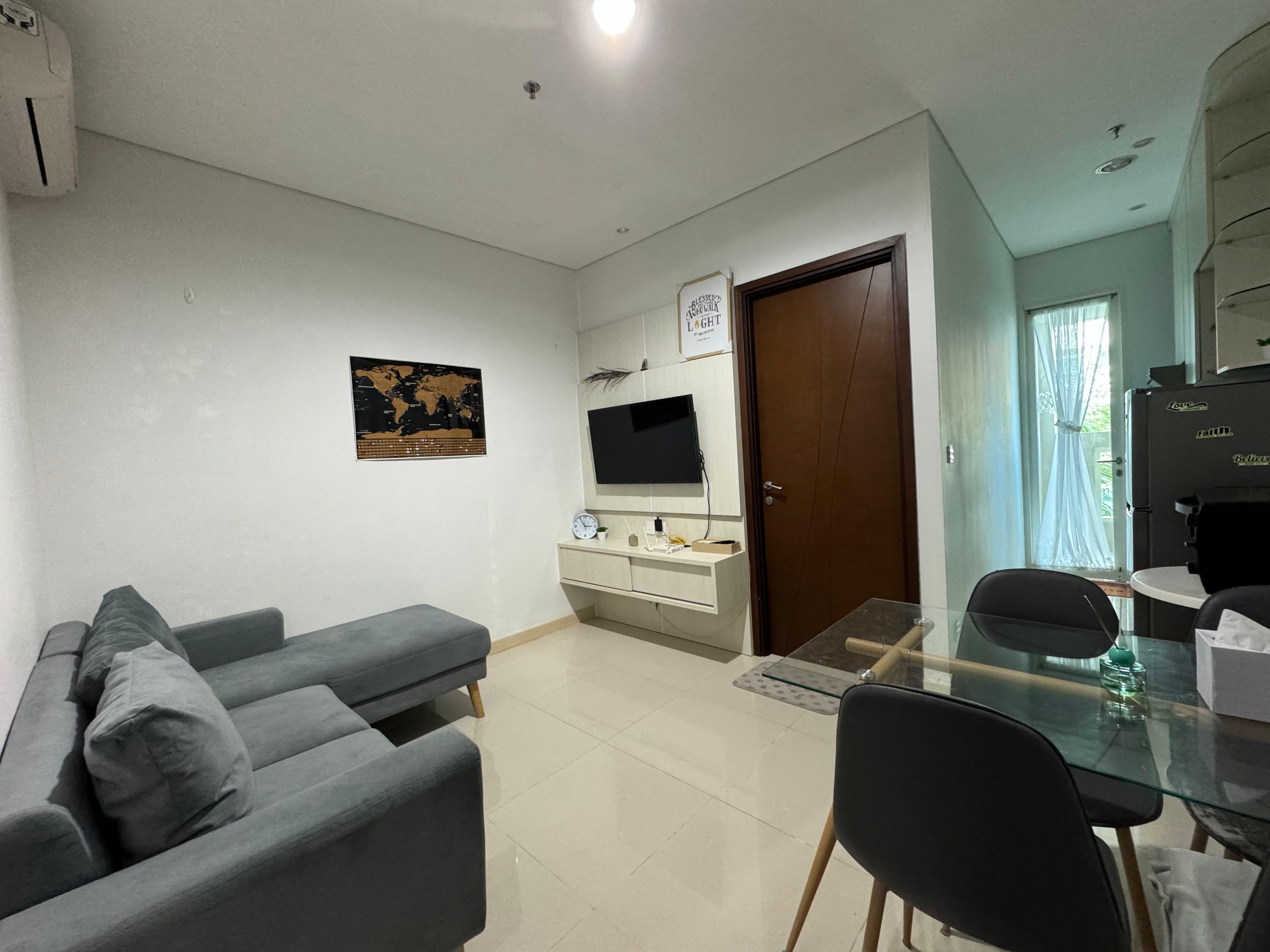 Disewakan Apartemen Borneo Bay Residence Balikpapan – Tipe 1 Kamar Tidur – Kondisi Fully Furnished – View Laut